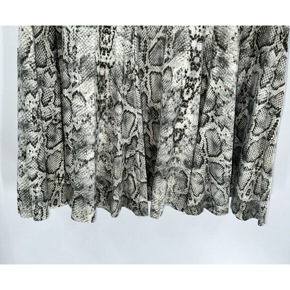 Women's Orly Paris Snake Print Leather Pleated Skirt Size S/M? - Picture 3 of 5